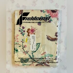 NOS Vintage 70’s Fieldcrest Mohave Flower Standard Percale Set of Pillowcases!